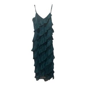 Lulu's Green Ruffled Maxi Dress